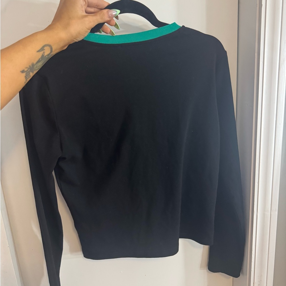 Italia Black Long Sleeve Top - Picture 8 of 8